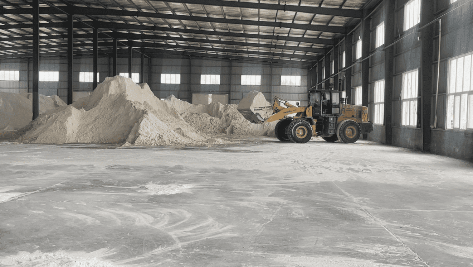 Raw Material Warehouse of Shandong Zhongzhi Chemical - Premium Silica and Alkali Storage